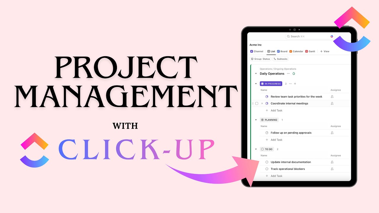 Project Management Basics for Virtual Assistants | Click-Up