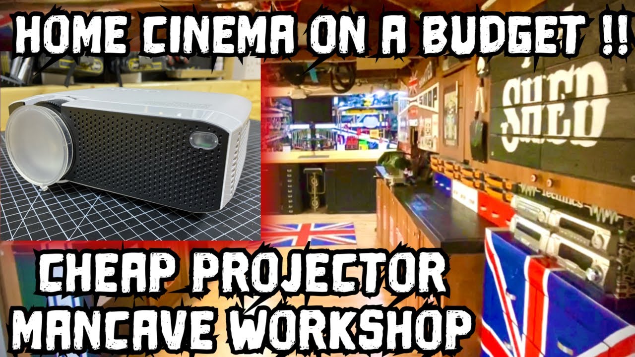 Apeman Projector - Cinema in my Mancave Workshop Shed - cheap but good !!