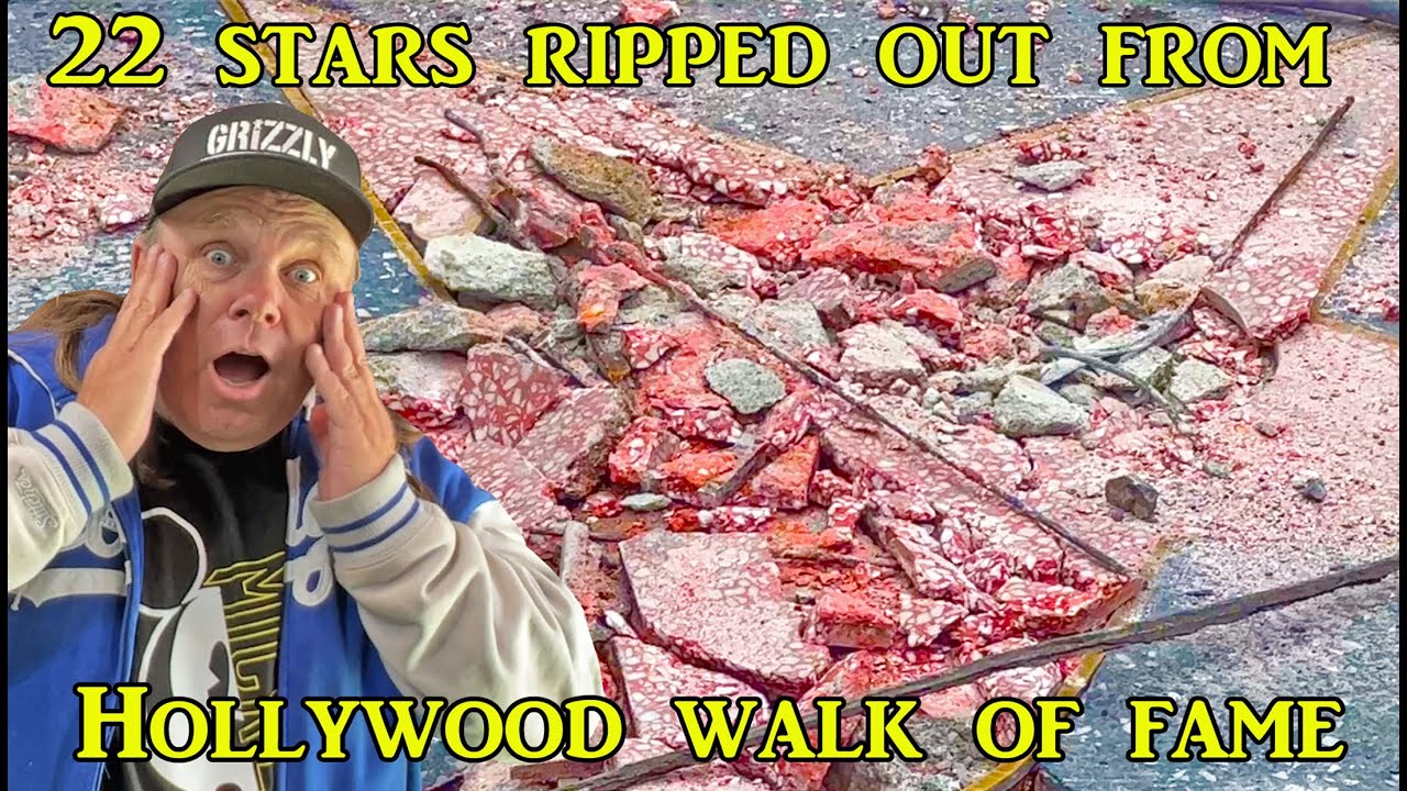 22 stars ripped out from the  Hollywood walk of fame / making of  new stars