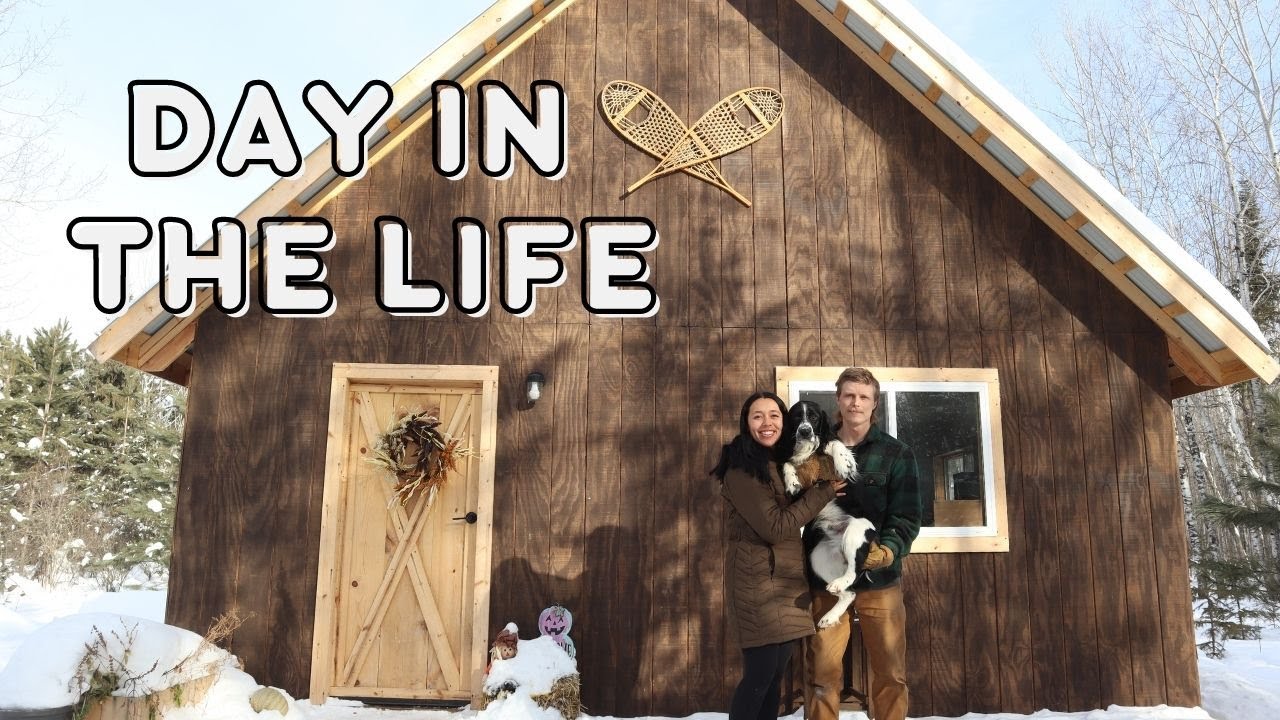 ДЕНЬ ИЗ ЖИЗНИ В ХИЖИНЕ | Я подстриг Кайла, покатался на снегоступах, приготовил ужин