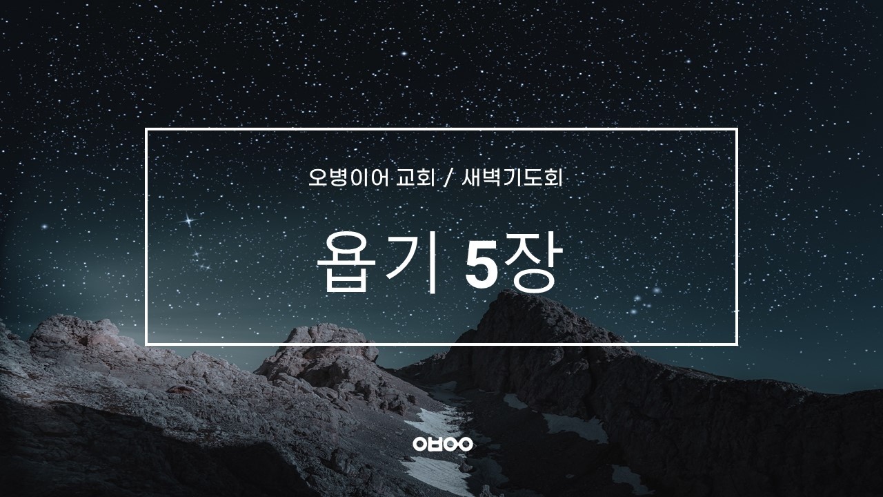 오병이어교회 새벽기도회/욥기 5장