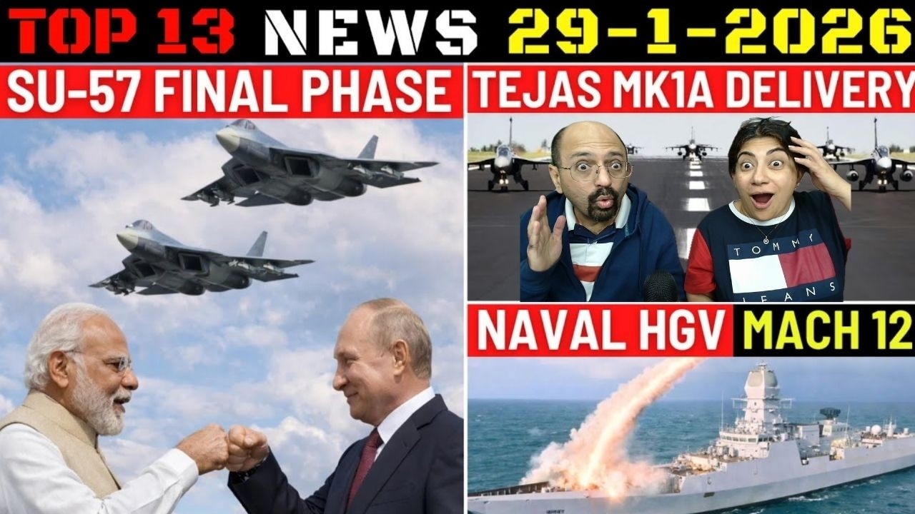 Indian Defence Updates : Su-57 Final Phase,5 Tejas MK1A Delivery,Mach 12 Naval HGV,Tejas MK2 New EW