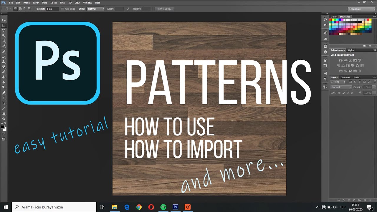 Photoshop Pattern Tutorial | How to Use and Import Patterns in Photoshop