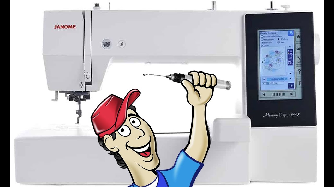 Oiling my Janome 500e Embroidery Machine