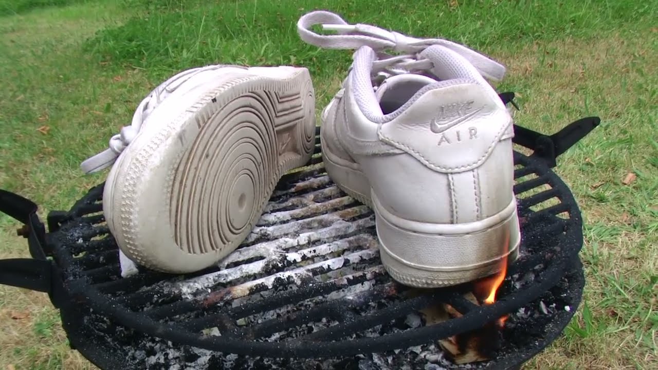 Nike Air Force 1 burn down