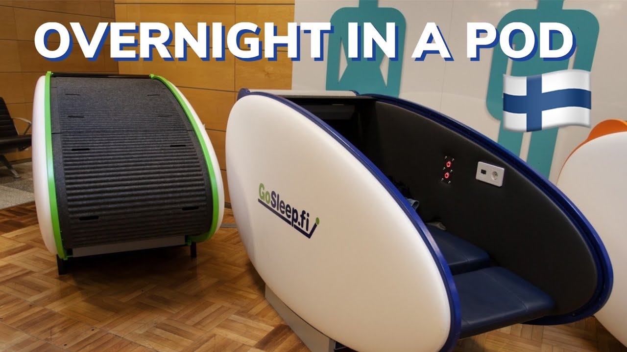 I stay in an airport POD HOTEL! Helsinki GoSleep Pods