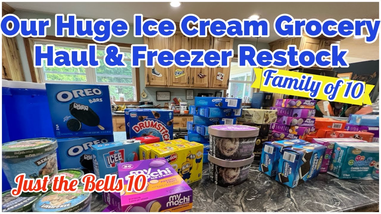 HUGE Ice Cream GROCERY HAUL & RESTOCK for the Summer🍦😎