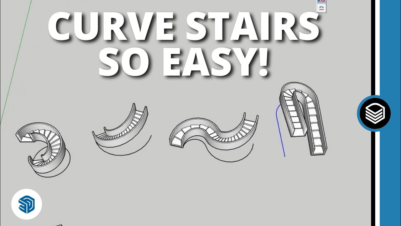 How to Create Curve Stairs in SketchUp - SHAPE BENDER