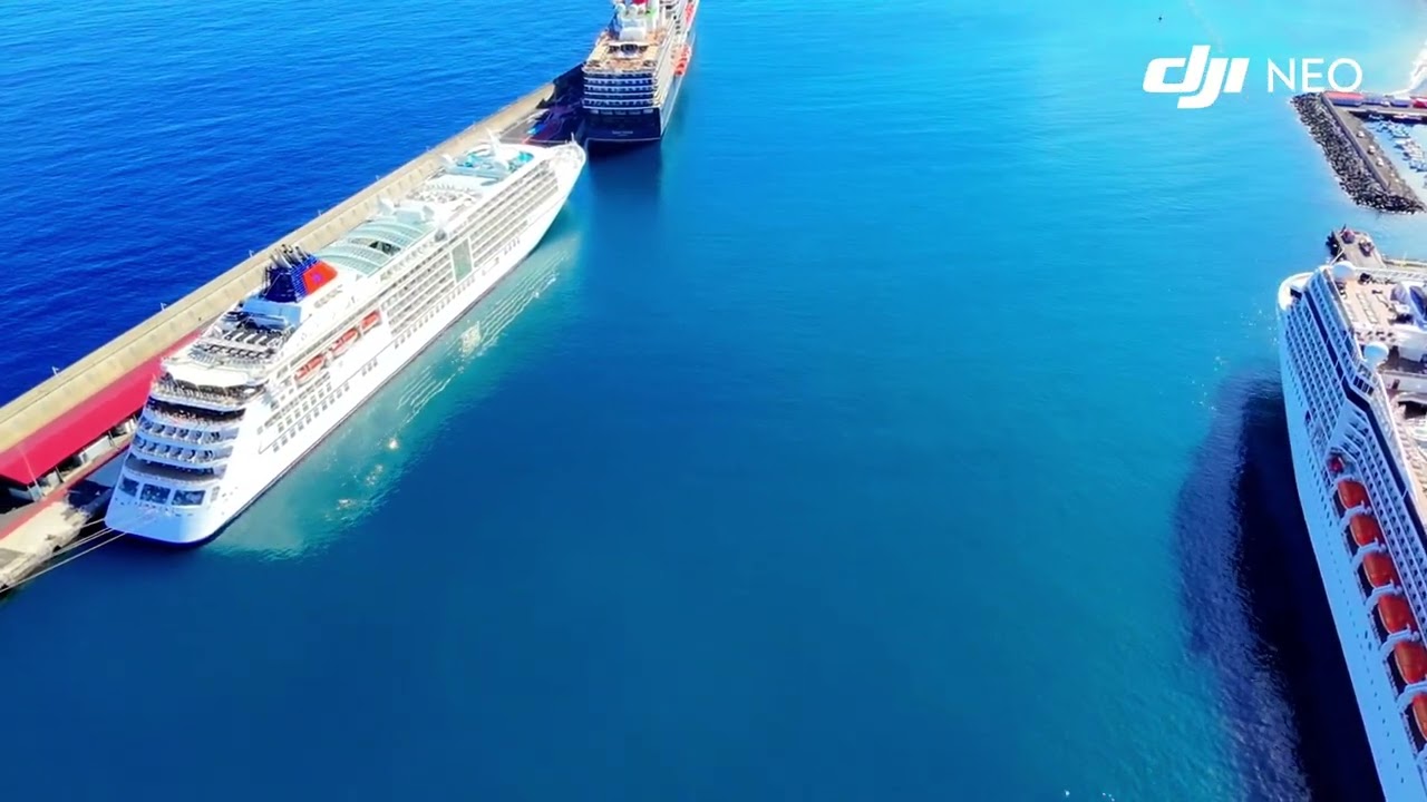 Espectacular estampa del puerto S/C DE LA PALMA #drones #djineo #lapalmaislabonita #viajes #musical