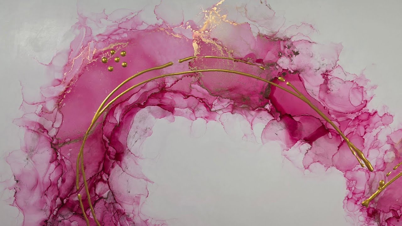 Alcohol Ink Heart 24 x 36 Nates Art Lab Collab #alcoholinkart  @NateBrightArt 