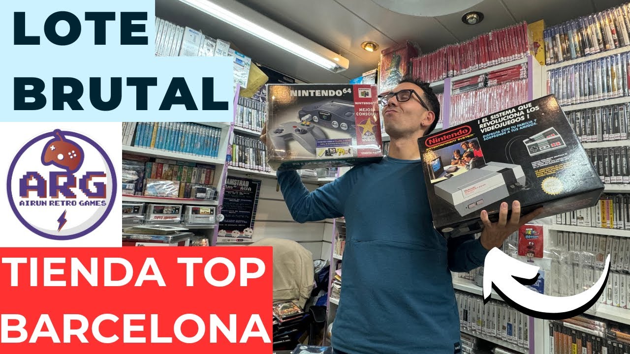 LOTE de VIDEOJUEGOS ENORME en la TIENDA más PEQUEÑA DE BARCELONA !!! - Airun Retro Games
