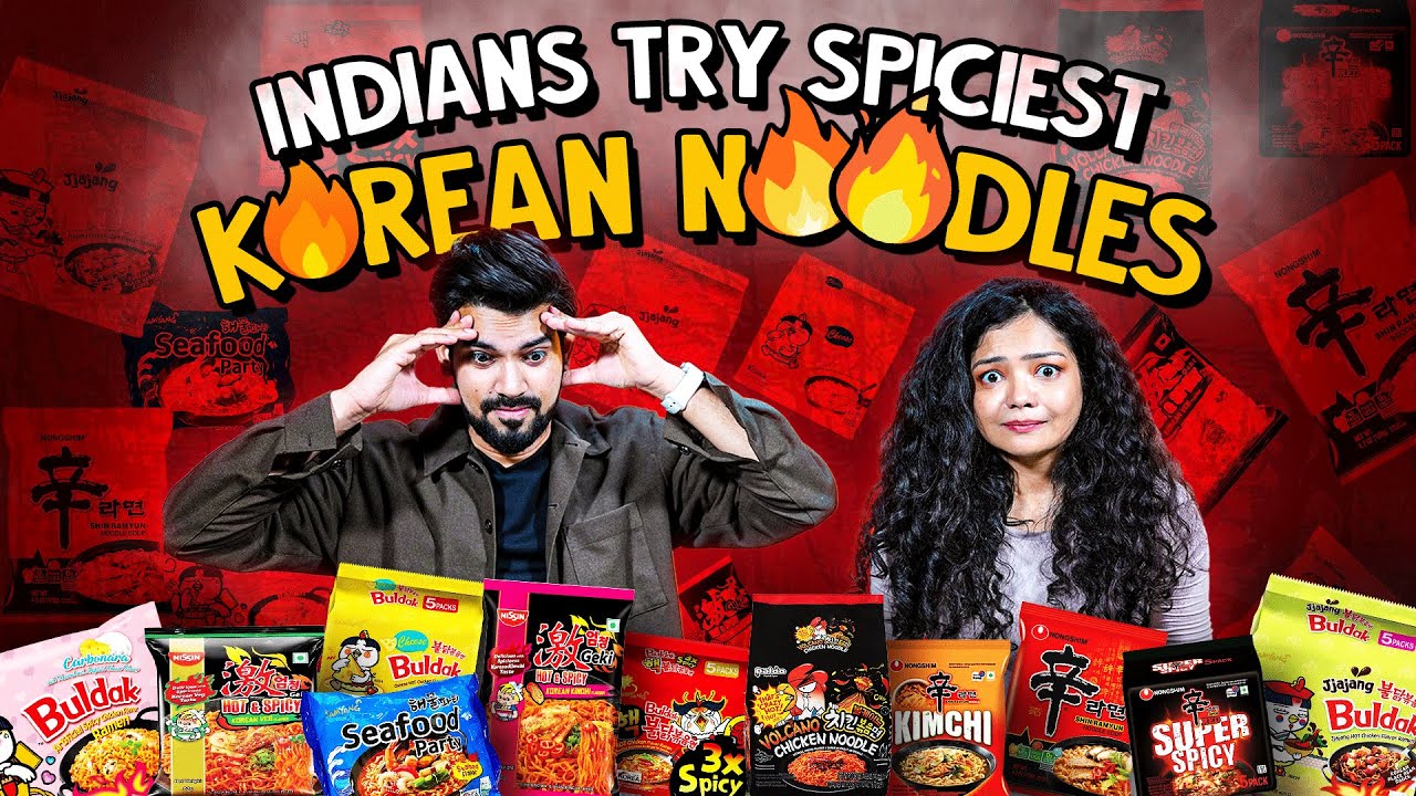 Indians Try Spiciest Korean Noodles | Ok Tested