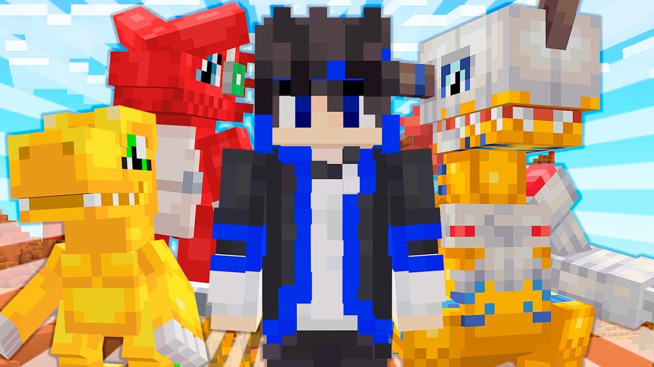 COMO EU VIREI UM MESTRE DIGIMON NO MINECRAFT!