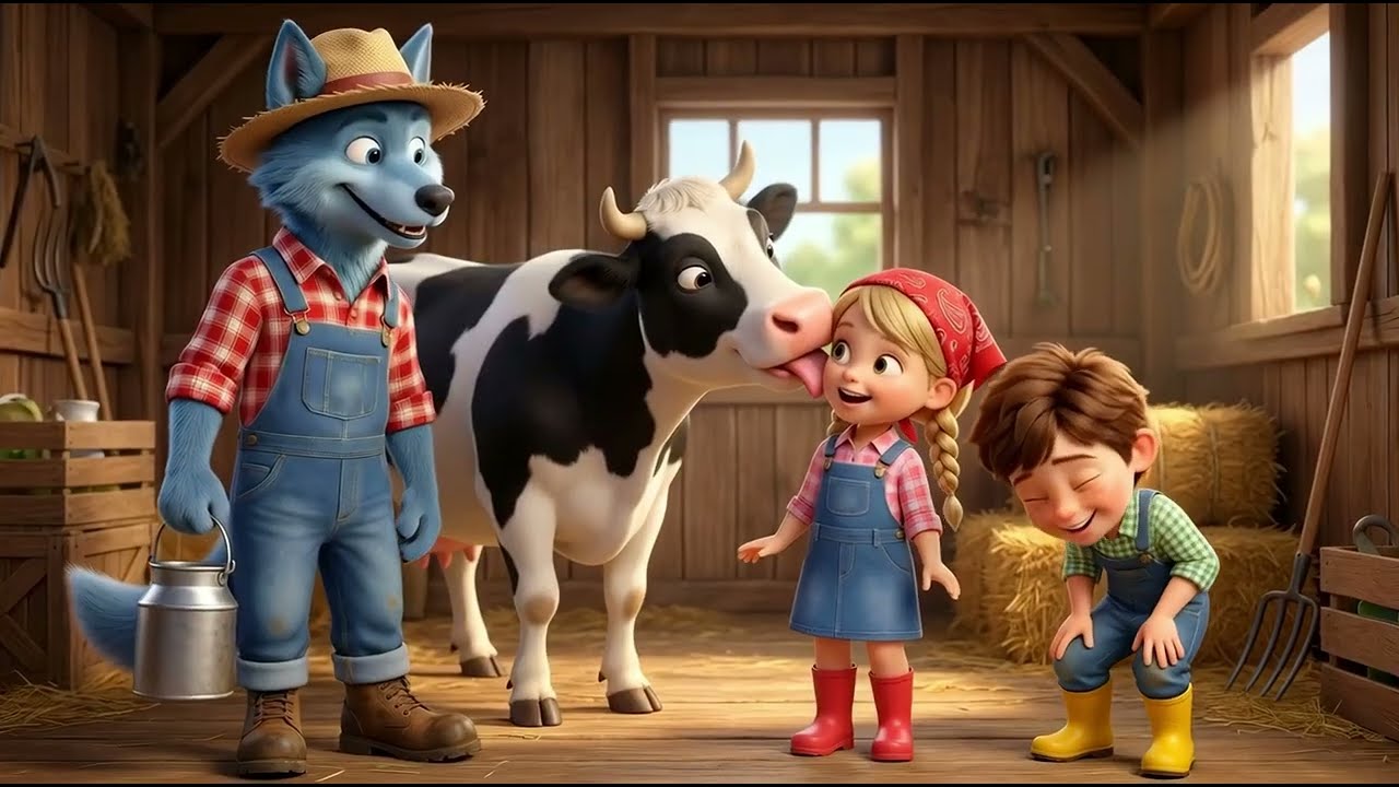 YOU ARE MY SUNSHINE! ☀️ Blue Wolf Farm Song | Cute Animals & Tractor (4K)