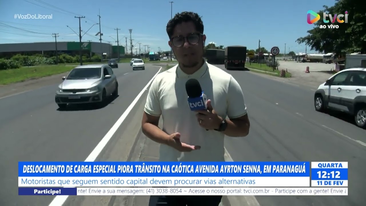 DESLOCAMENTO DE CARGA ESPECIAL PIORA TRÂNSITO NA CAÓTICA AVENIDA AYRTON SENNA, EM PARANAGUÁ