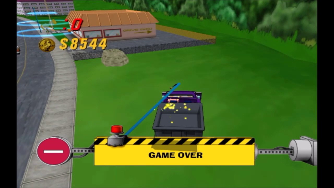 The Simpsons Road Rage (Gamecube) Unlocking Moe Longplay