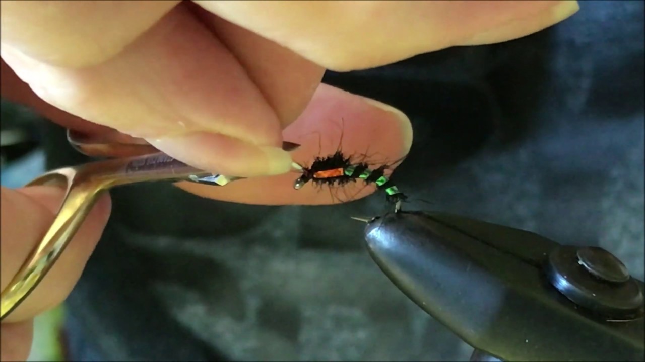 simple black buzzer midge pupa chironomid trout fly
