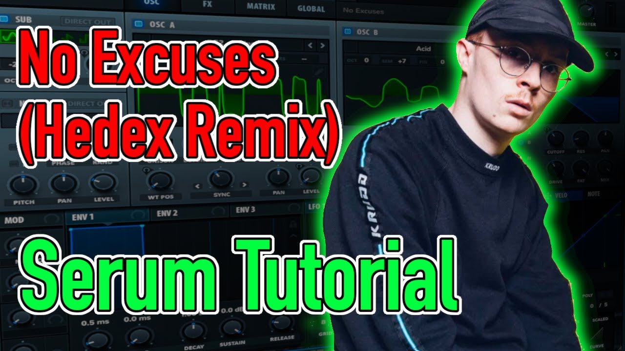 HEDEX SERUM TUTORIAL - HOW TO MAKE NO EXCUSES (HEDEX REMIX) IN FL STUDIO [FREE PRESET DOWNLOAD]