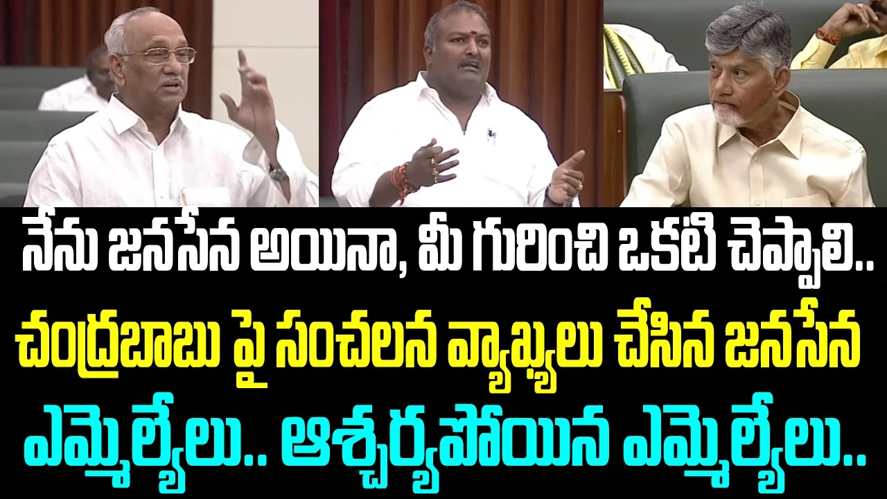 నేను జనసేన అయినా, మీ గురించి ఒకటి చెప్పాలి.. చంద్రబాబు పై సంచలన వ్యాఖ్యలు చేసిన జనసేన ఎమ్మెల్యేలు..