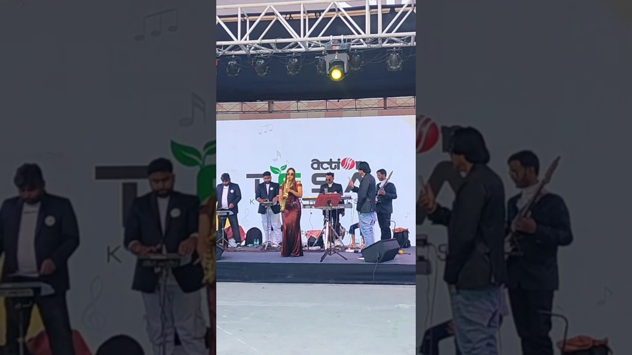 A program held in an exhibition from Action Tesa 😊🎷🎺