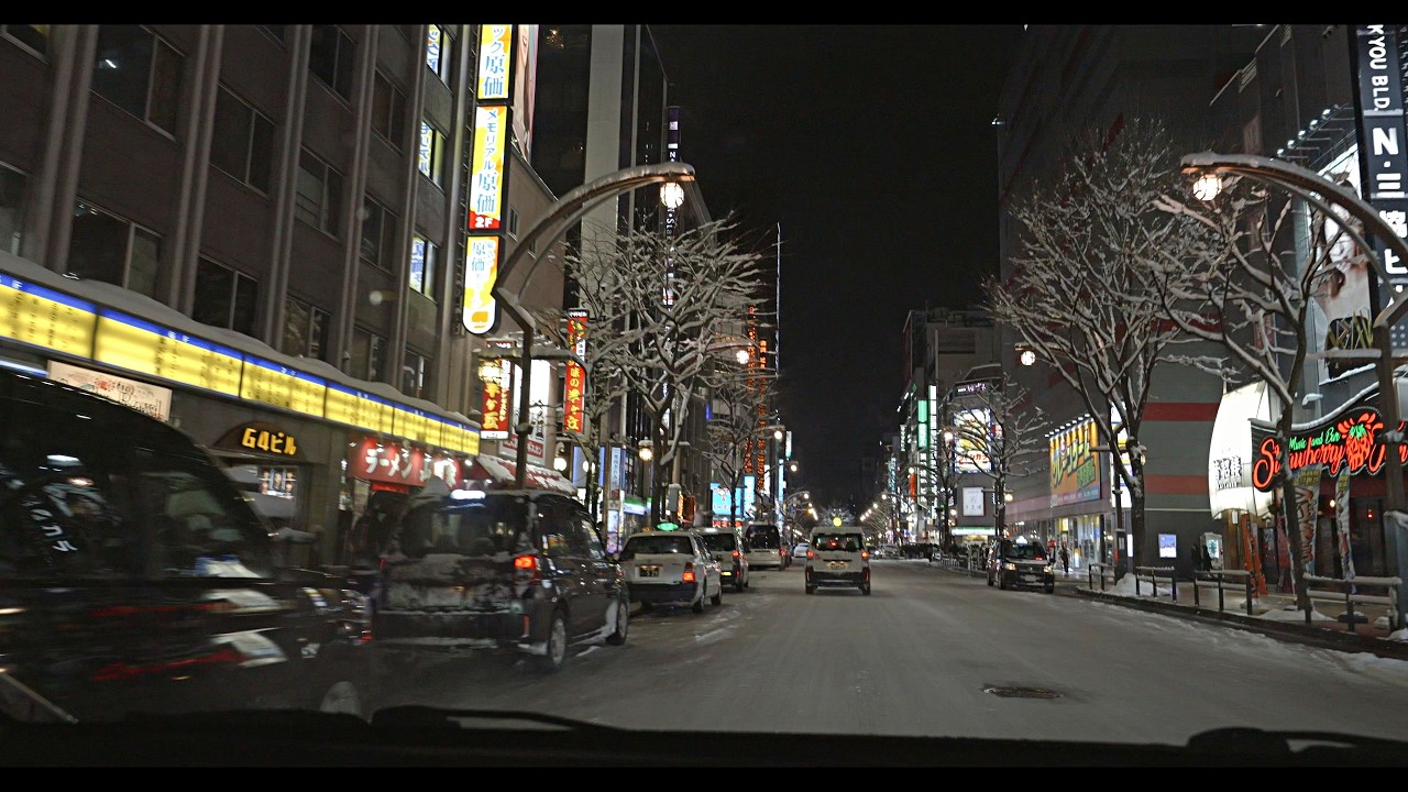 [4K Lo-Fi]札幌市 夜景ドライブ 2026年2月｜雪の街をゆったり走るリラックス車載動画