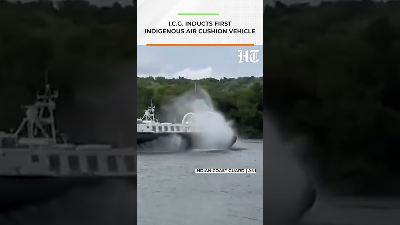 India Unveils First Indigenous Hovercraft for Coast Guard Operations | HT India | #shorts