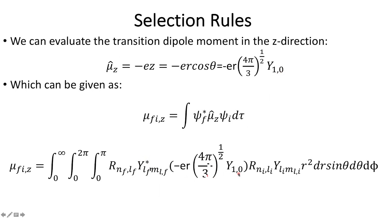 8.15-Selection Rules