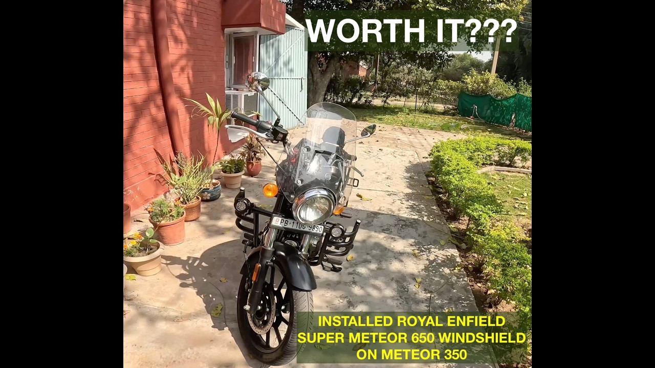 Worth it??? Royal Enfield Super Meteor 650 Windshield on Meteor 350 | Honest review!