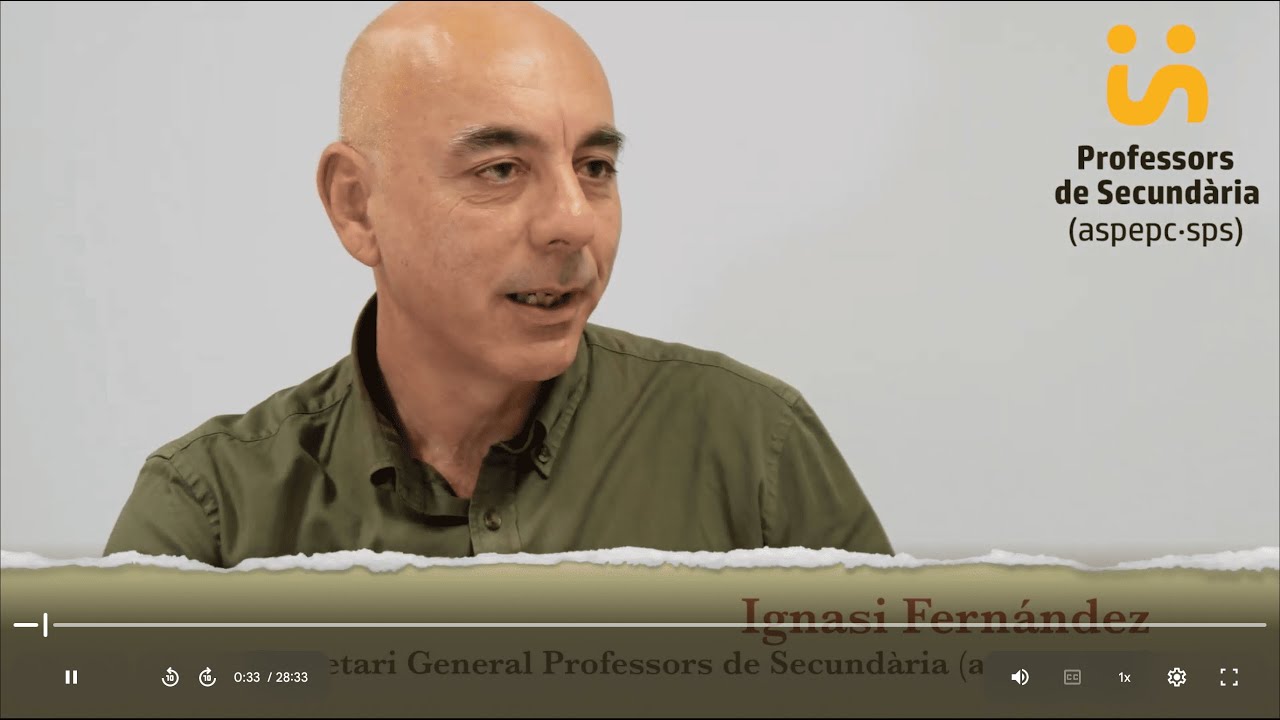 Entrevista al secretari general de Professors de Secundària (aspepc·sps), Ignasi Fernández