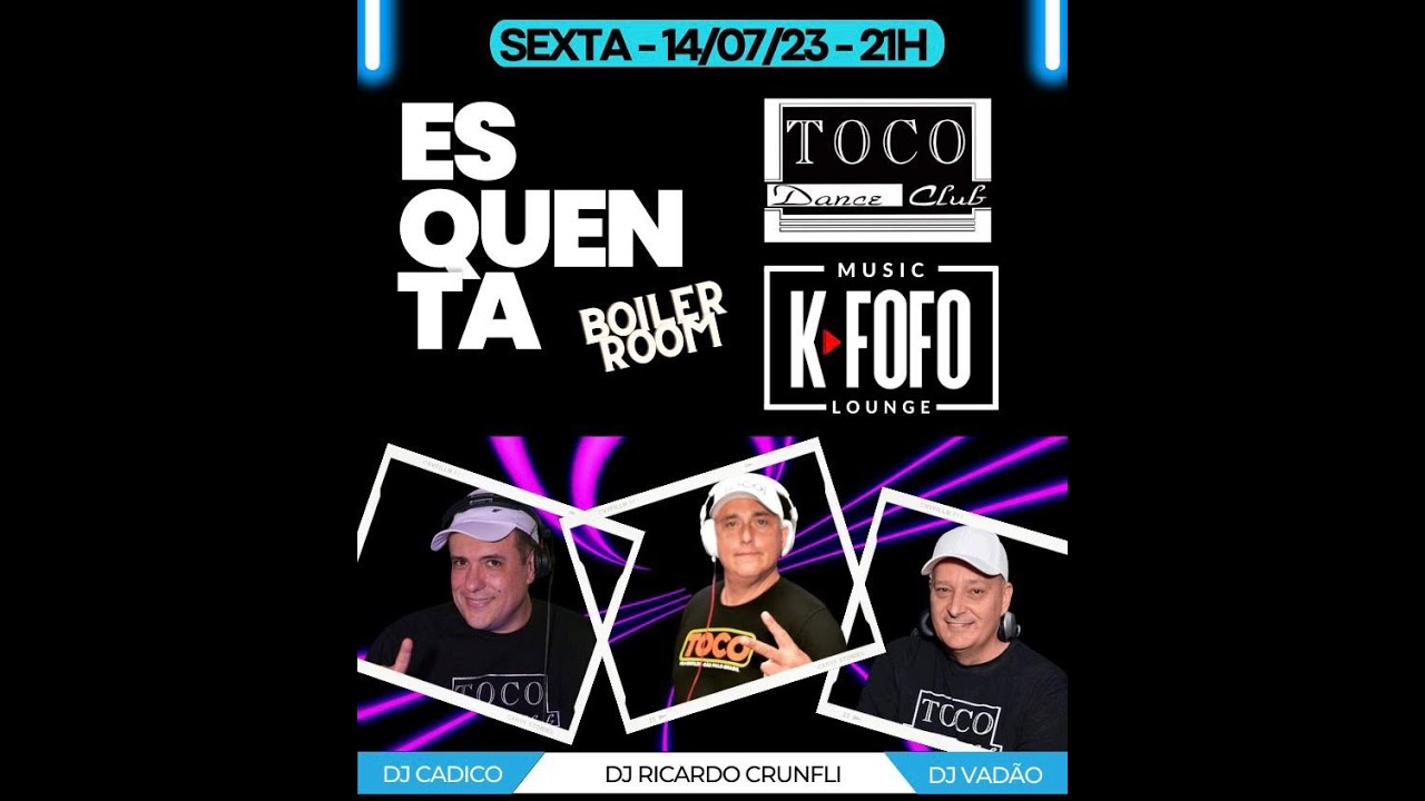 Festa da Toco em dose dupla, aqui no K-Fofo Music Lounge!- LINK 2 - TRANSMISSÃO SIMULTÂNEA