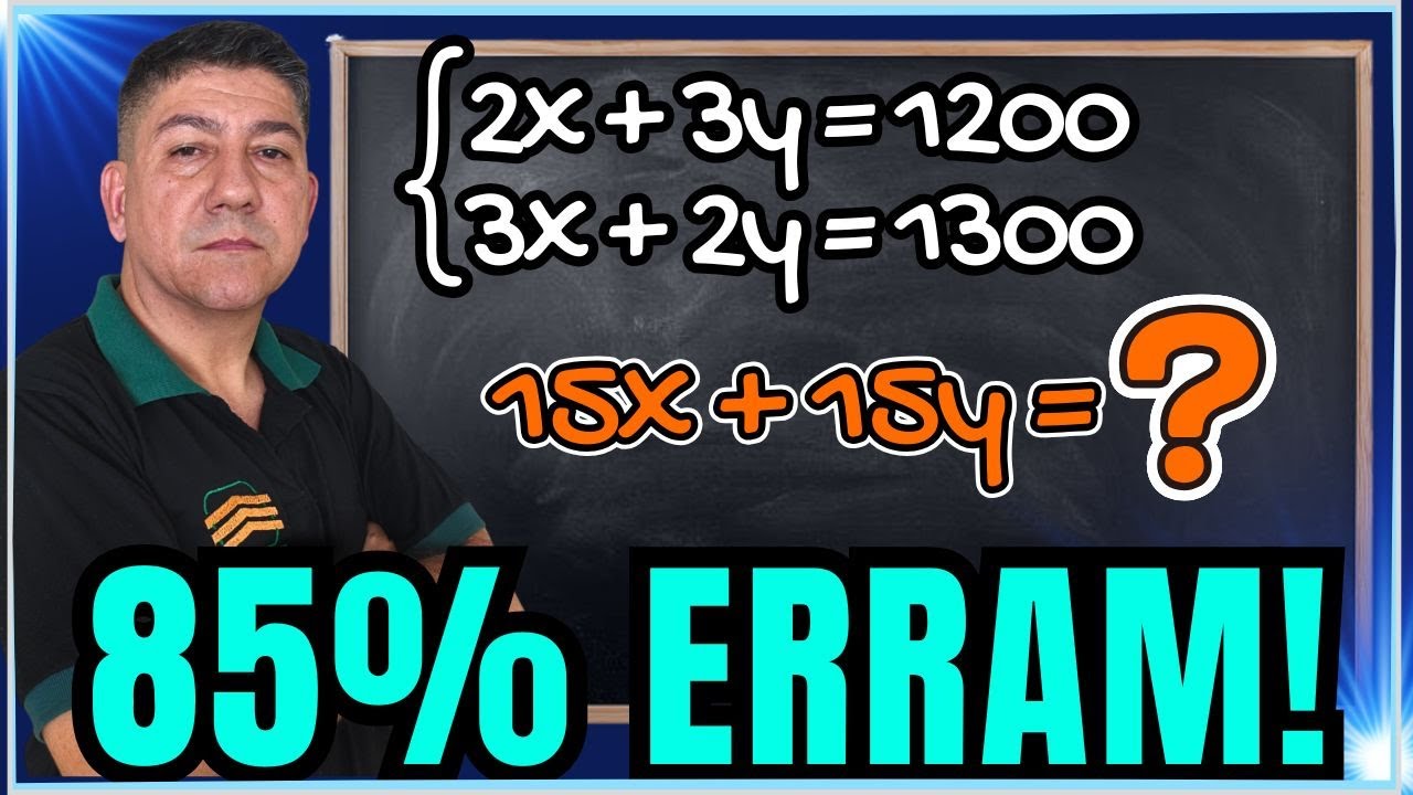 Pouca conta, muito raciocínio! Sistema de equações 😱