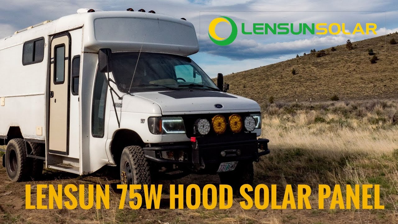 Lensun 75watt Hood Solar Panel - Ford Econoline