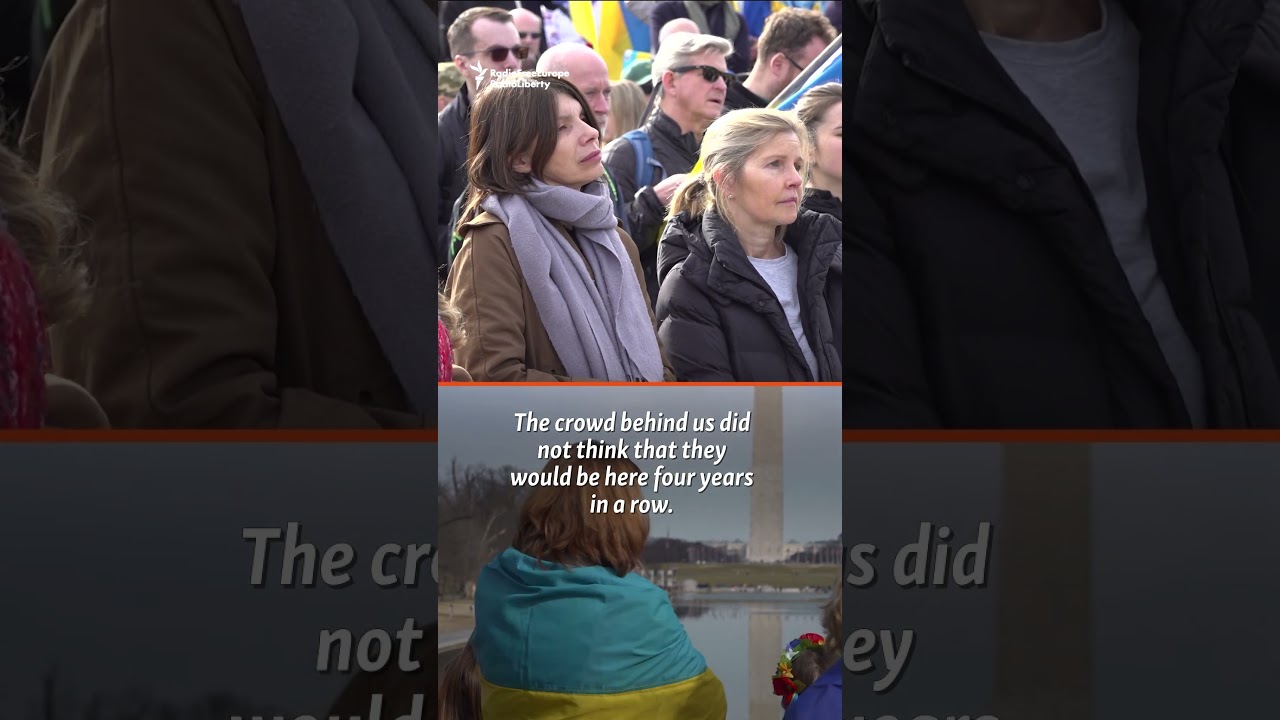 At Washington Rally, Ukraine's Supporters Say It Is 'Holding The Line' For Europe
