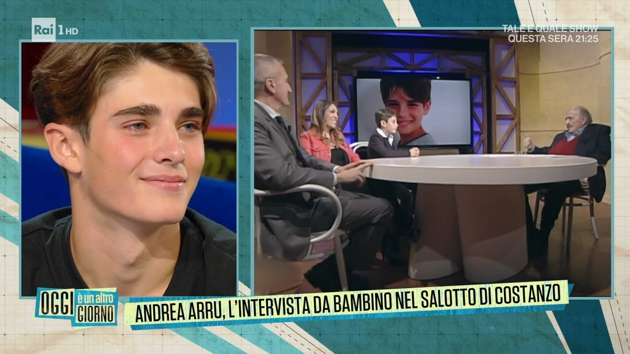 Andrea Arru, attore e modello di successo a soli 15 anni - Oggi è un altro giorno 07/10/2022