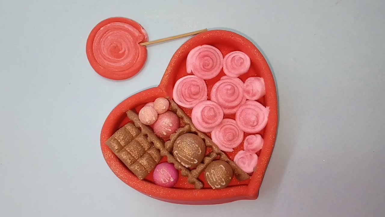 Easy to make miniature clay chocolate for gifts/ Diy how to make miniature clay art