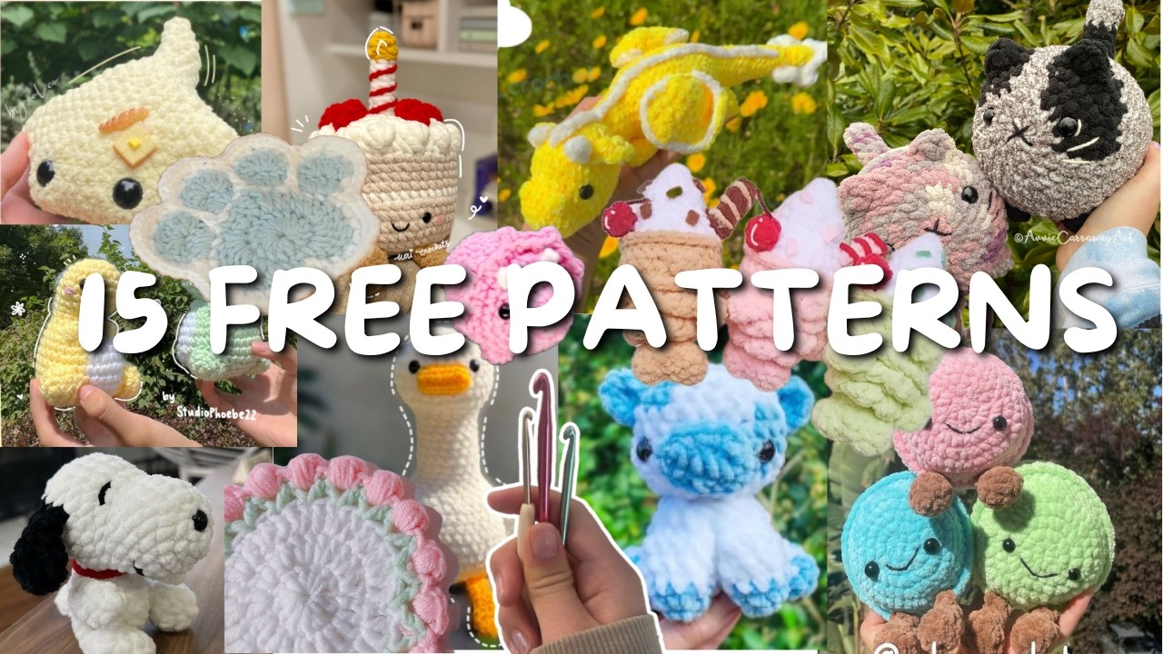 15 FREE CROCHET PATTERNS ♡ | tested & reviewed | easy crochet gifts and ideas