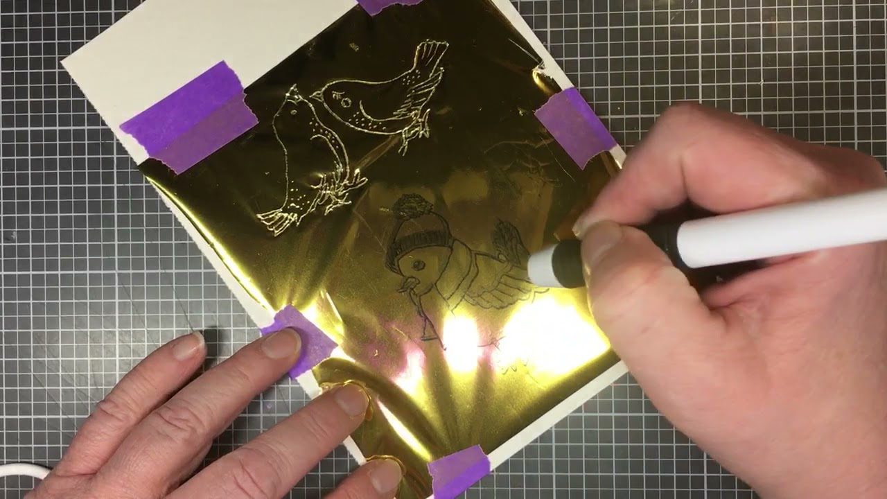 Neue Action Holzstempel , gestempelt, mit Goldfolie gemalt . 😍