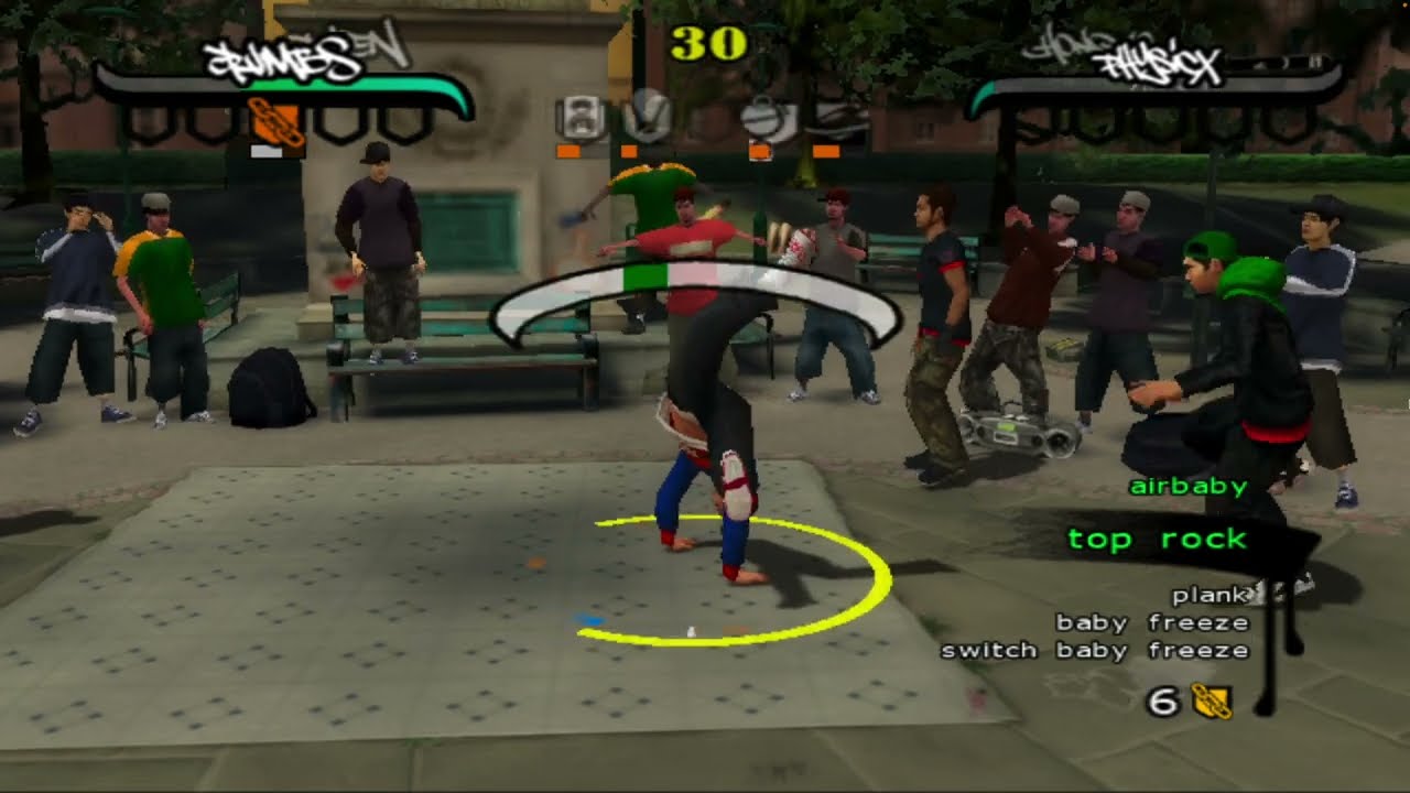 B-Boy (2006) Gameplay  - Style Elements Vs Project Soul -  PS2 /  PSP - Throwback - BNC