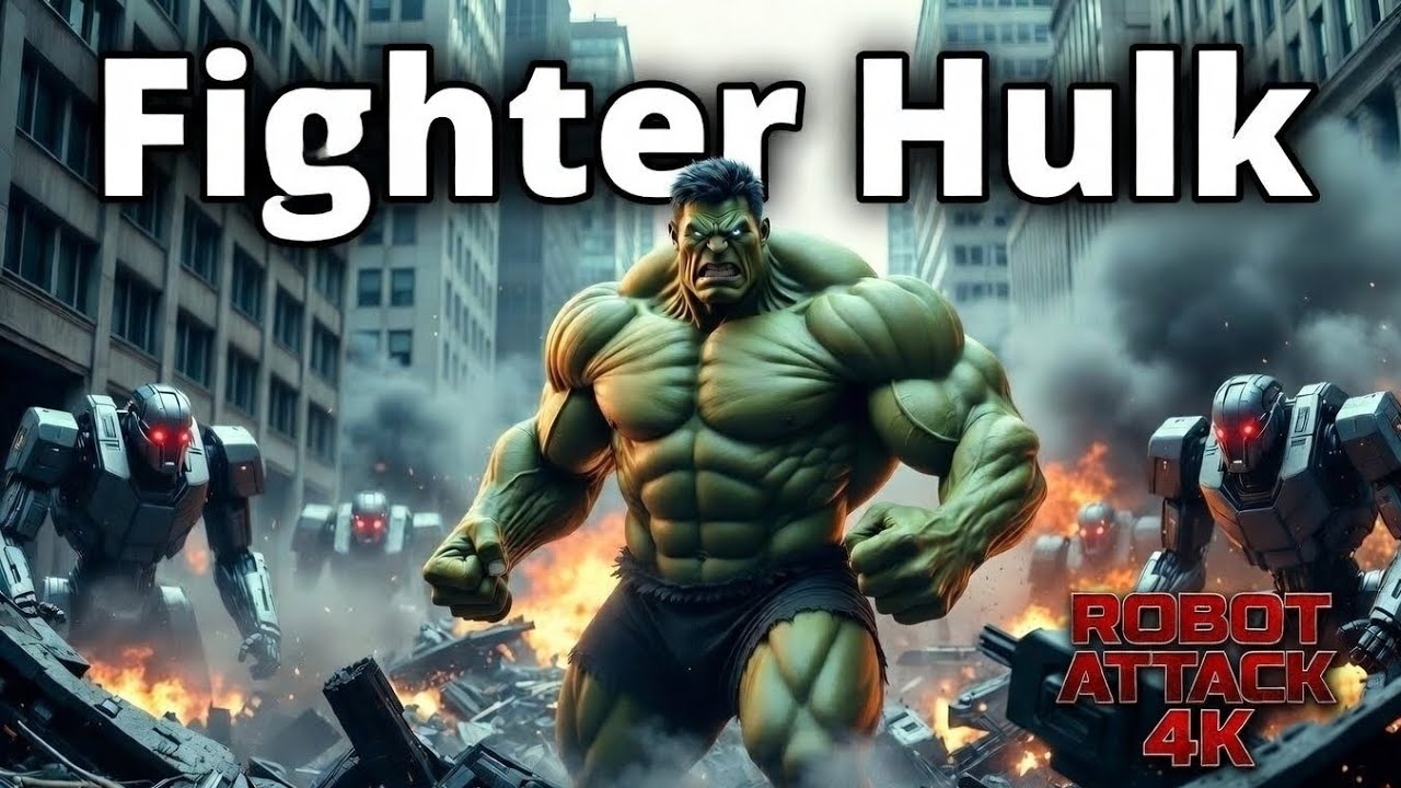 FIGHTER  Hulk – Rise of the Green Warrior | Full Action Movie 🔥, Attack Robots #hulk #story #movie