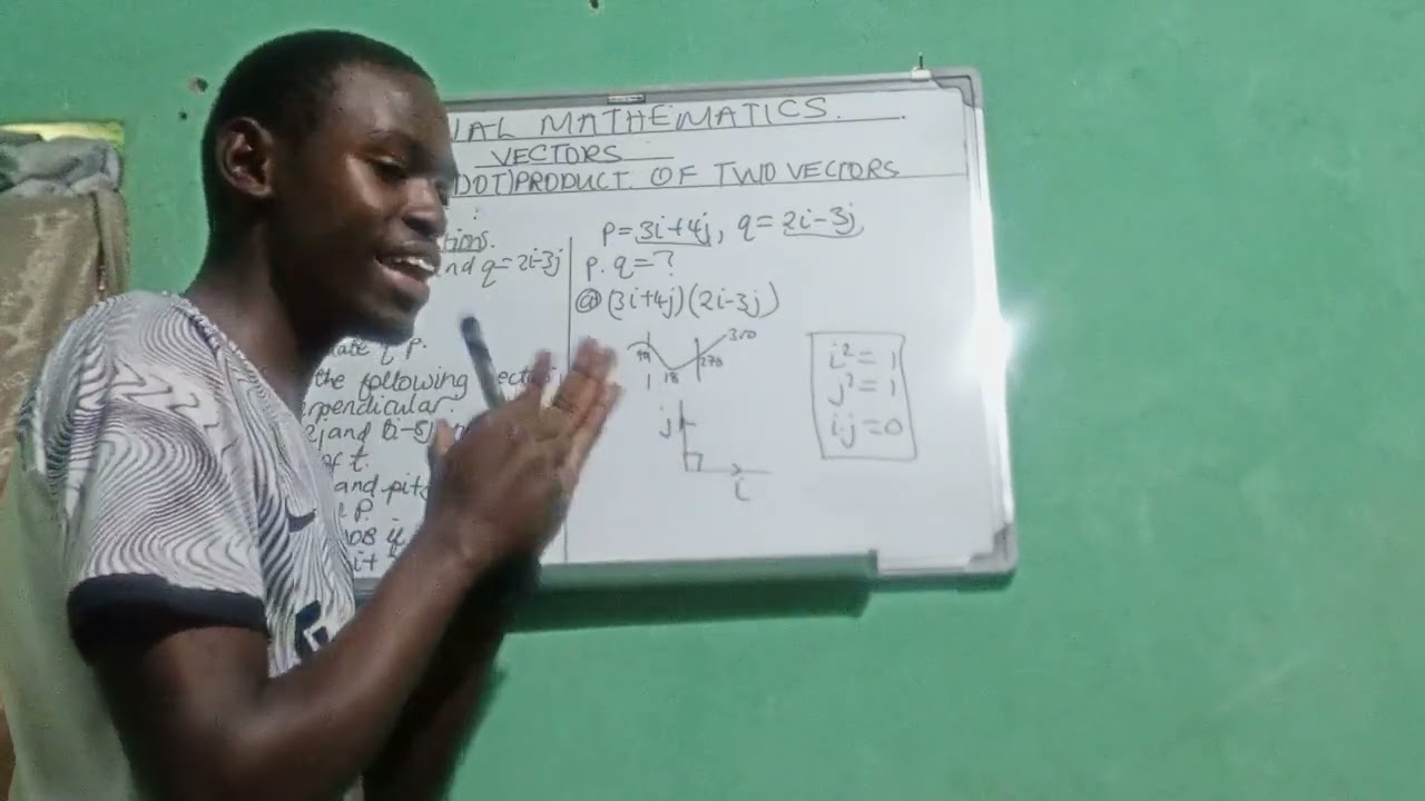 Scalar(Dot)product of two vectors Example Question 1.