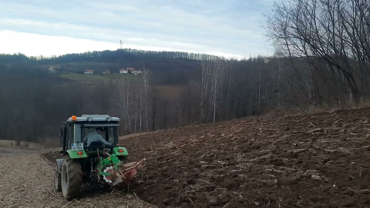 Deutz-Fahr 4075E /ZIMSKO ORANJE SA TROBRAZNIM PLUGOM 12 COLI