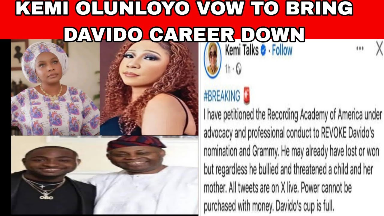 📢KEMI OLUNLOYO VOW TO END DAVIDO MUSIC CAREER AS SHE THREATENED TO PETITION USA 🛑