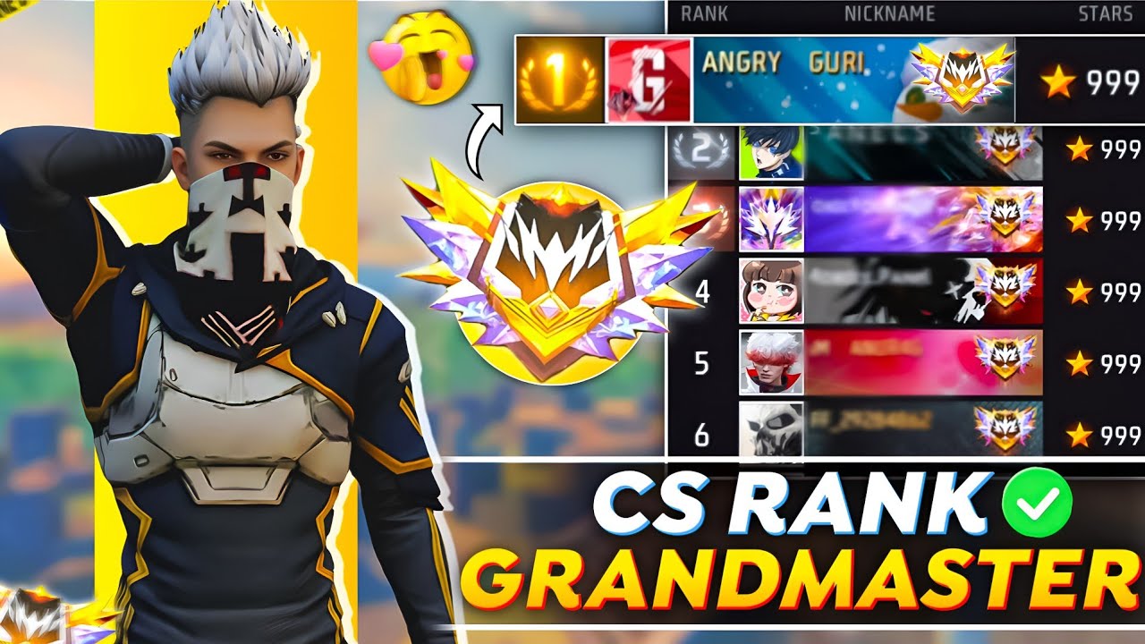 Finally Grandmaster Done ✅ Cs Rank Pushing With Random Players 🫂 Season 34 |
