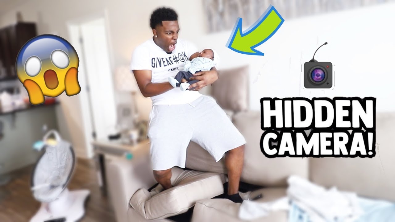 HIDDEN CAMERA ON NEWBORN BABY & DADDY! *MUST WATCH*
