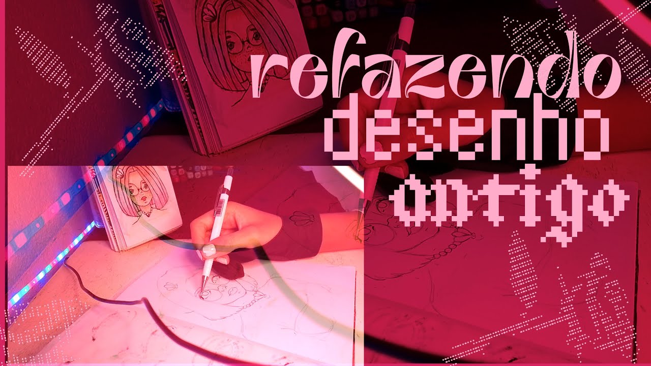 Refazendo um desenho de 6 anos atrás, será que evolui? ✨💗