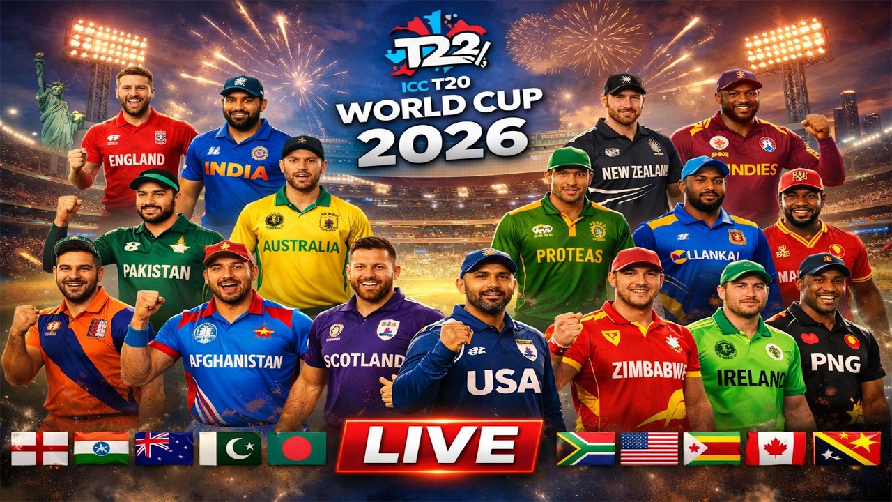 🔴 LIVE 🔴 ICC T20 World Cup 2026 | All Teams | Live Match Streaming & Updates