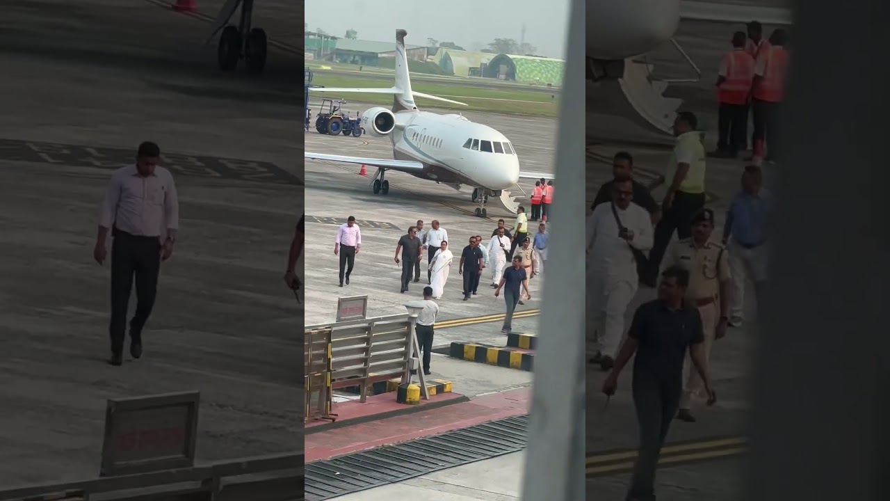 CM Mamata Banerjee spotted at Baghdogra airport. #mamtabanerjee