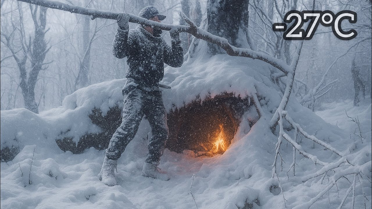 Can I Survive Alone in a-27&deg;C Blizzard for 3 Days? No sleeping bag, just fire