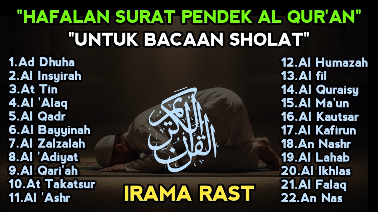 HAFALAN SURAH PENDEK AL QUR'AN UNTUK BACAAN SHOLAT
