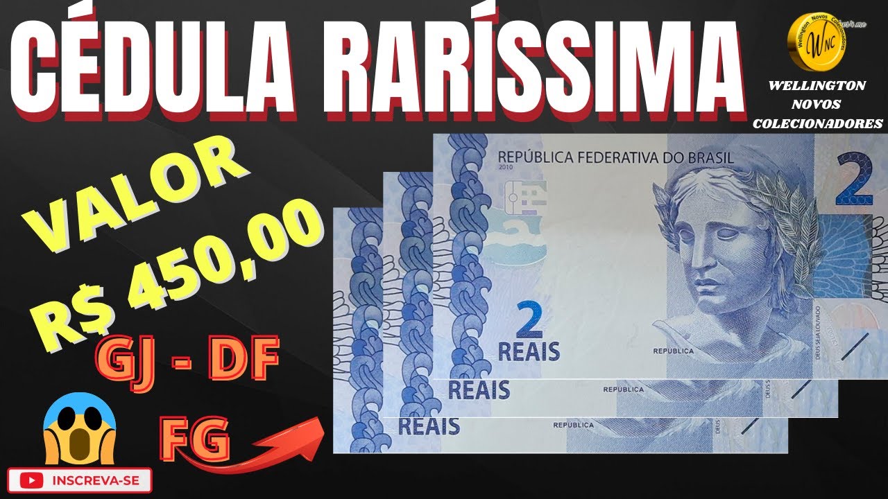 3 CÉDULAS 2 REAIS MAIS VALIOSAS E COBIÇADAS - 450,00 REAIS CÉDULA GJ, CÉDULA DF, CÉDULA CJ, FG, FA 🤑